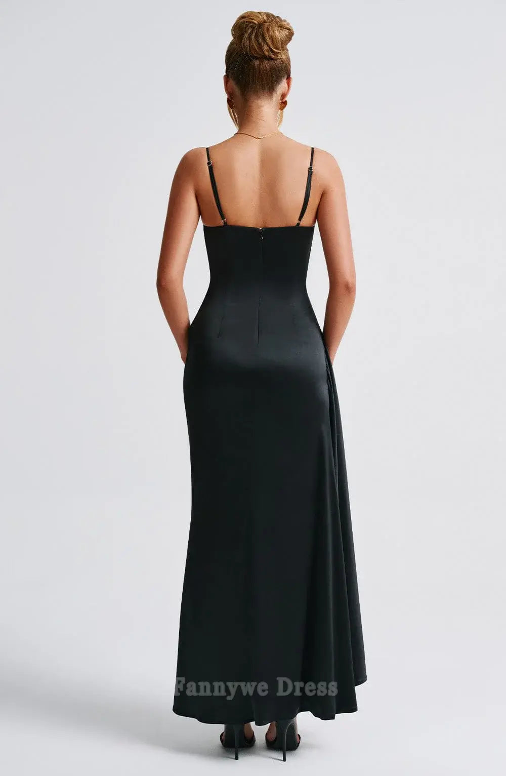 Mermaid Spaghetti Straps formal dresses Bridesmaid Dresses evening gown Prom Dress With Split